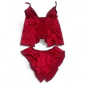 SilkSilky Red Pajama Set Size Large
